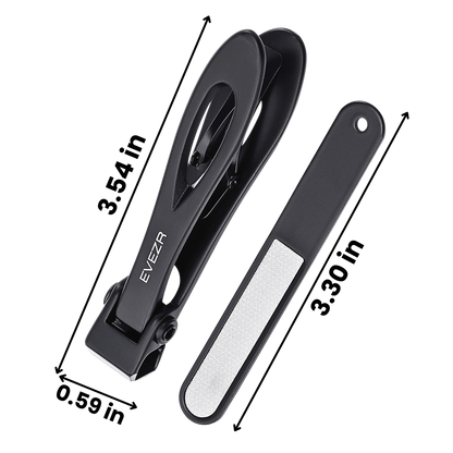 Evezr Straight Edge Wide Jaw Nail Clipper - Black