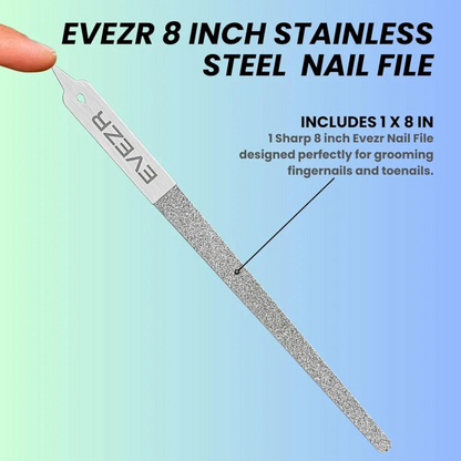 Evezr 8 Inch Diamond Sharp 100 Grit Nail File