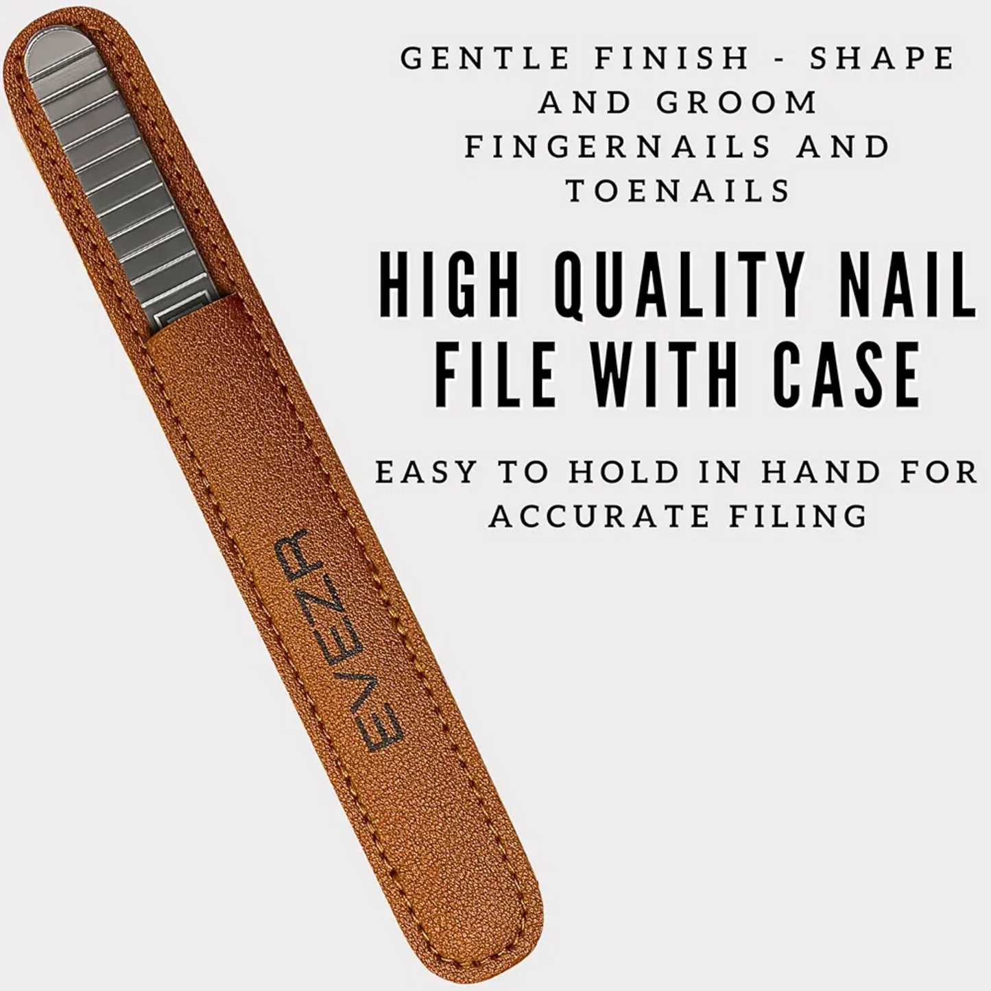 Evezr 7 Inch 120 Grit Nail File With Case