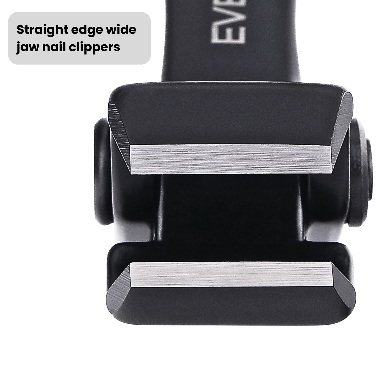 Evezr Straight Edge Wide Jaw Nail Clipper - Black