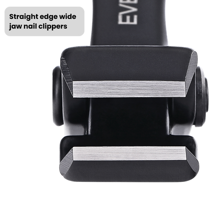 Evezr Straight Edge Wide Jaw Nail Clipper - Black