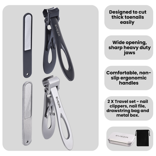 Evezr Clippers Bundle - Black Curved Edge + Silver Straight Edge