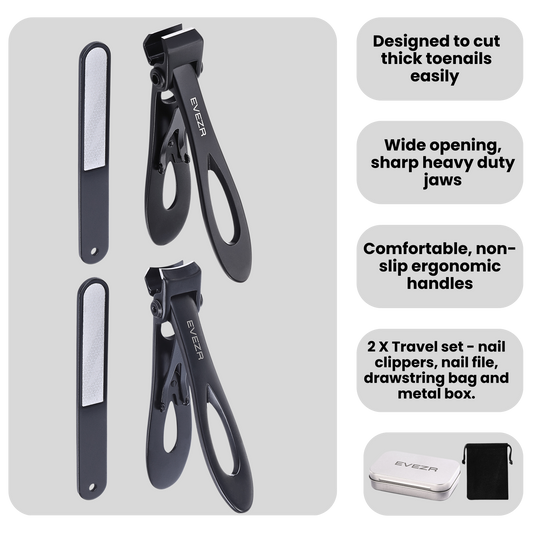 Evezr Clippers Bundle - Black Curved Edge + Black Straight Edge