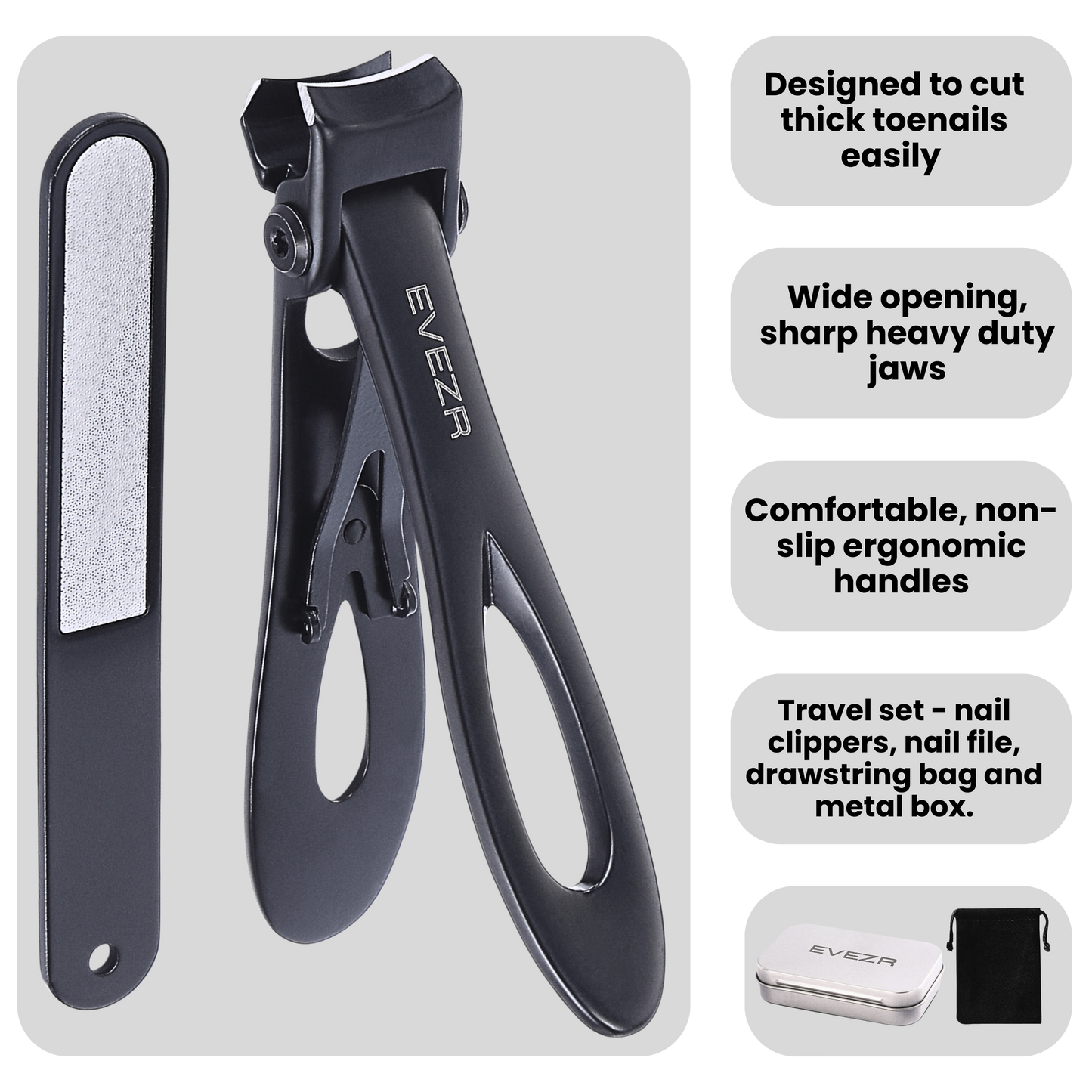 Evezr Wide Jaw Nail Clippers