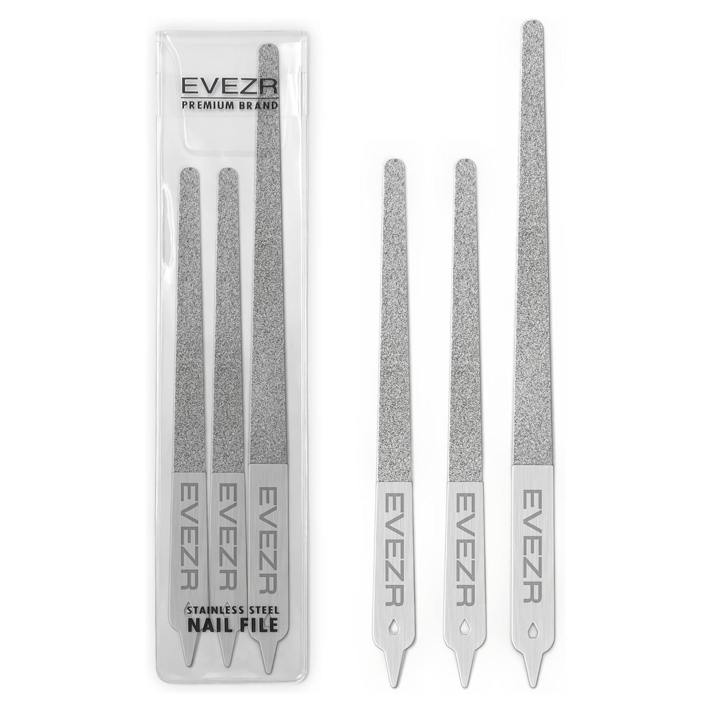 Evezr 3PCS Diamond Sharp 100 Grit Nail File Set