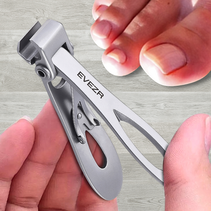 Evezr Straight Edge Wide Jaw Nail Clippers - Silver